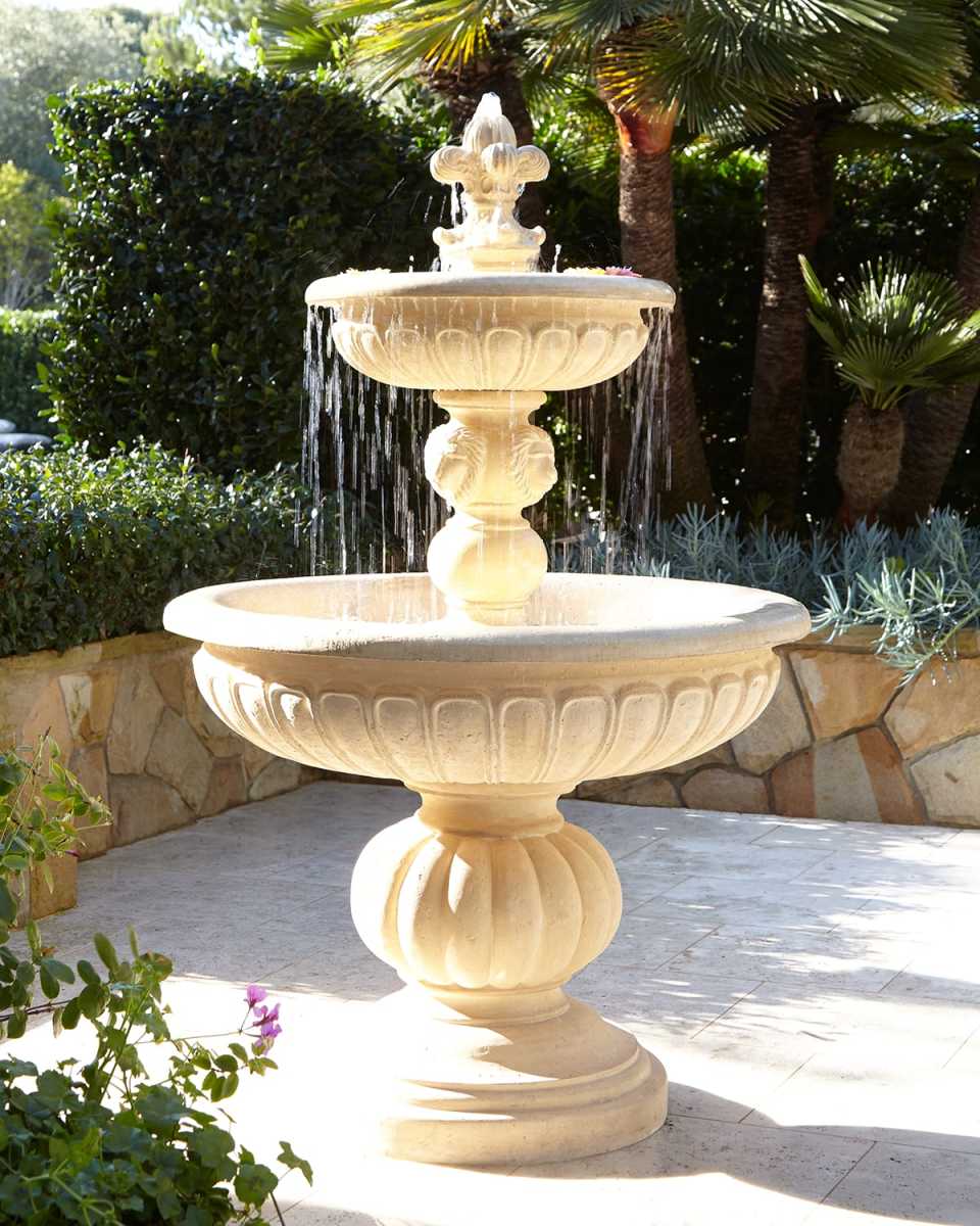 Lionhead Stonecast Fountain